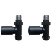 Vaporo Round Straight  Radiator Valves Anthracite  image