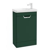 Freya 550mm 1 Door Floor Unit Matt Wreath Green Brushed Chrome Handle image