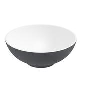 Skal Round Wash Basin 400mm x 150mm White Midnight Grey image