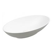 Skal Oval Wash Basin 600mm x 350mm White Arctic Grey image