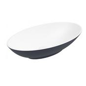 Skal Oval Wash Basin 600mm x 350mm White Night Sky Blue image