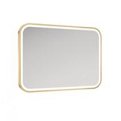Astrid Beam Rectangle Illuminated LED Mirror 600mm x 800mm Brushed Gold image