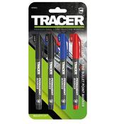 Tracer Bullet Point Permanent Marker 4 Pack image