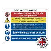 Composite Site Safety Sign (Irish Version)- 800 X 600 image