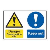 Danger Construction Site Keep Out - Pvc (600 X 400mm) image