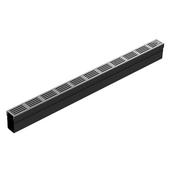Aco Threshold Drain Aluminium Grate Black 1m image