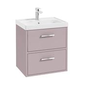 Finland 500mm Vanity Unit Matt Cashmere Pink Chrome Handles image