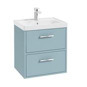 Finland 500mm Vanity Unit Matt Morning Sky Blue Chrome Handles image