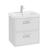 Finland 500mm Vanity Unit Matt White Chrome Handles image