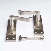 Sonnato Porto Lever on Plate WC Handle - Satin Chrome image