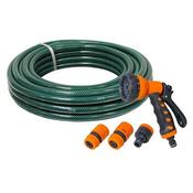 Faithfull PVC Garden Hose 15m with Fittings &amp; Spray Gun image
