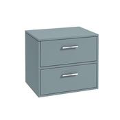 Finland 600mm Countertop Vanity Unit Matt Coral Green  Brushed Chrome Handle image
