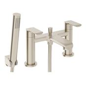 Scope Deck Mounted Bath Shower Mixer Brushed Nickel image
