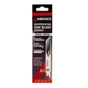 Abracs Reciprocating Saw Blades Wood &amp; Metal 5 Pack 225mm x 19mm x 1.25mm