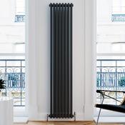 Vaporo Tradicio 3 Column Vertical Radiator 1800mm x 380mm Matt Black image