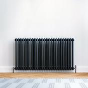 Vaporo Tradicio 3 Column Horizontal Radiator 600mm x 1190mm Matt Black image