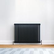 Vaporo Tradicio 3 Column Horizontal Radiator 600mm x 830mm Matt Black image