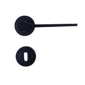 Sonnato Tiana Matt Black Lever On Rose Handles Privacy Box Set image