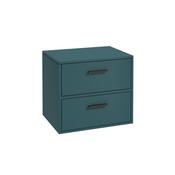 Finland 600mm Countertop Vanity Unit Matt Ocean Blue  Matt Black Handle image
