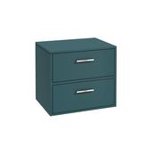 Finland 600mm Countertop Vanity Unit Matt Ocean Blue  Brushed Chrome Handle image