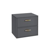 Finland 600mm Countertop Vanity Unit Matt Midnight Grey  Brushed Gold Handle image