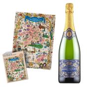 Champagne puzzle &amp; wine—Champagne