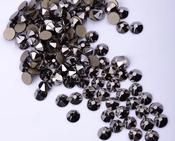 Flatback Round - Jet Hematite