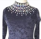Crushed Velvet Leotard with Ab Diamonte image