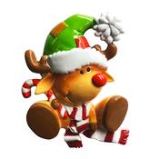 Baby Reindeer in Green Cap Decoration image