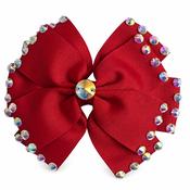 Red Diamante Hair Bow