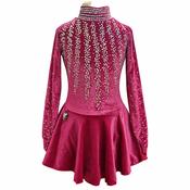 Dark Pink Velvet Dress No 69 Style 1 image