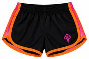 Black, Pink &amp;amp; Orange Loose Fit Dance Shorts