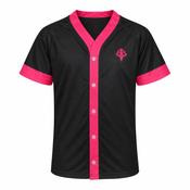 Baseball Top – Black with Pink Trim image