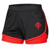 Red Double-Layer Dance Shorts image
