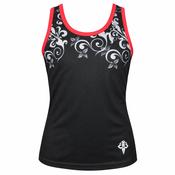 Vest Top – Black, Red &amp;amp; Grey Swirls image