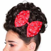 Diamante Satin Hair Bow image
