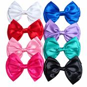 Large Satin Hair Bow – 7″