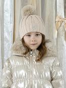 A Dee Bobbie Bobble Hat - Stone Beige image