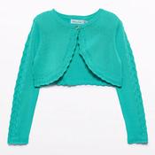 Abel and Lula Knitted Bolero Cardigan - Jade