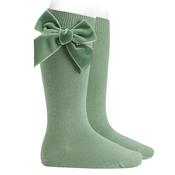 Condor Velvet Bow Socks - Sage image