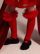 Daga Tulle Knee Socks - Red image