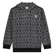 Guess Logo Print Hoodie - Black