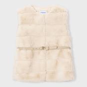 Mayoral Faux Fur Gilet - Beige image