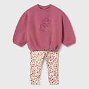 Mayoral Floral Print Leggings Set - Pink image