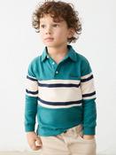 Mayoral L/S Colourblock Polo Shirt - Green image