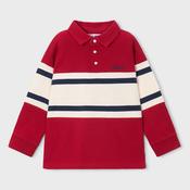 Mayoral L/S Colourblock Polo Shirt - Red image