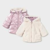 Mayoral Reversible Coat - Mauve image