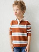 Mayoral Striped Polo Shirt - Red image