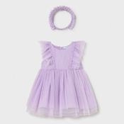 Mayoral Tulle Dress &amp; Headband - Mauve image