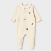 Mayoral Velour Babygrow - Cream image